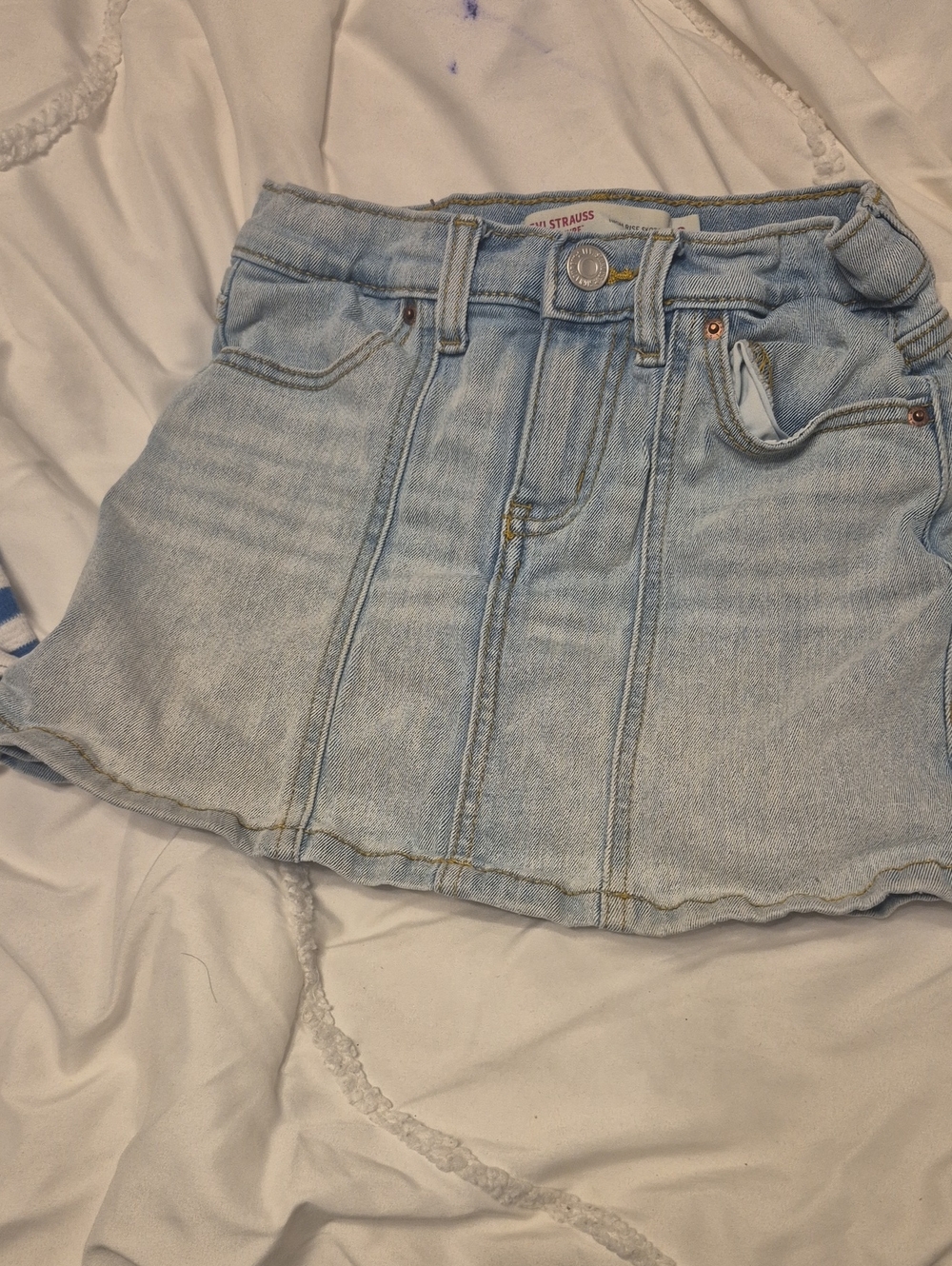 Levi's Light Wash Denim Skort for Kids